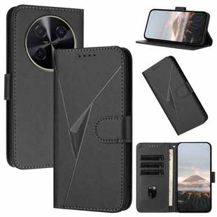 For Huawei nova 12i Triangle Pattern Buckle Clasp Leather Phone Case(Black)