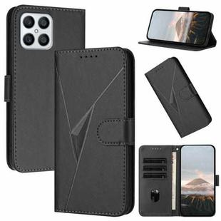 For Honor X8 4G / Play6T Pro / X30i Triangle Pattern Buckle Clasp Leather Phone Case(Black)