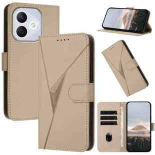 For Honor 400 Lite Triangle Pattern Buckle Clasp Leather Phone Case(Gold)