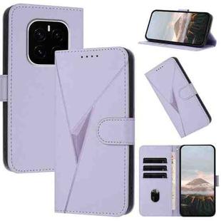 For Honor GT Pro Triangle Pattern Buckle Clasp Leather Phone Case(Light Purple)