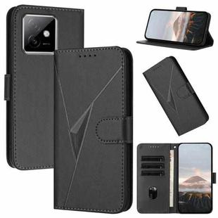 For Honor X60 GT Triangle Pattern Buckle Clasp Leather Phone Case(Black)