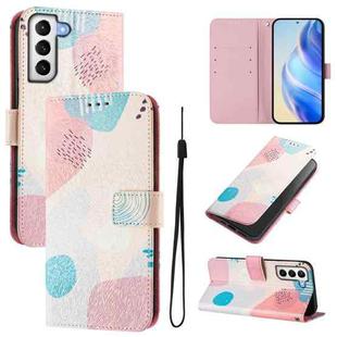 For Samsung Galaxy S21+ 5G Art Colored Drawing Pattern Leather Phone Case(Graffiti puzzle)