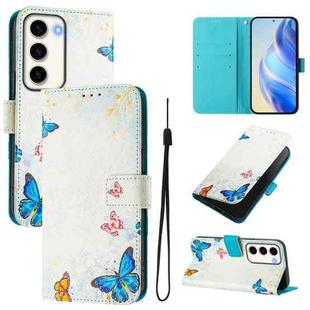 For Samsung Galaxy S23 5G Art Colored Drawing Pattern Leather Phone Case(Butterfly house)