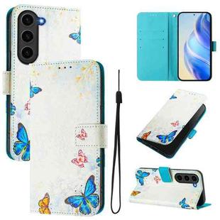 For Samsung Galaxy S23+ 5G Art Colored Drawing Pattern Leather Phone Case(Butterfly house)