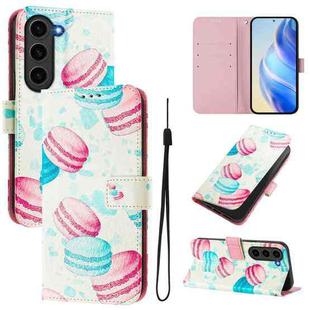 For Samsung Galaxy S23+ 5G Art Colored Drawing Pattern Leather Phone Case(Cake)