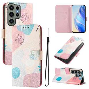 For Samsung Galaxy S23 Ultra 5G Art Colored Drawing Pattern Leather Phone Case(Graffiti puzzle)