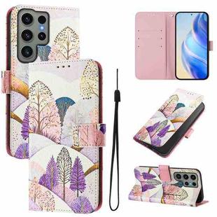 For Samsung Galaxy S23 Ultra 5G Art Colored Drawing Pattern Leather Phone Case(Landscape)