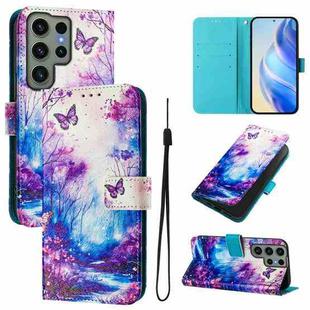 For Samsung Galaxy S23 Ultra 5G Art Colored Drawing Pattern Leather Phone Case(Dreamland)