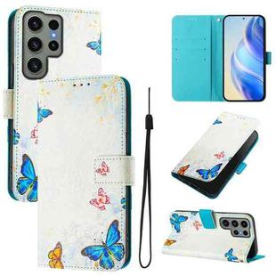 For Samsung Galaxy S23 Ultra 5G Art Colored Drawing Pattern Leather Phone Case(Butterfly house)