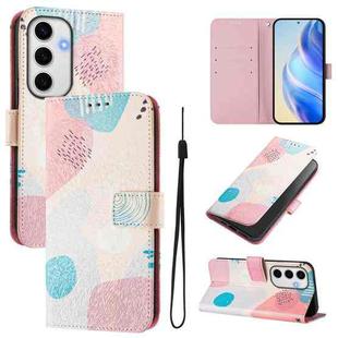 For Samsung Galaxy S24 FE 5G Art Colored Drawing Pattern Leather Phone Case(Graffiti puzzle)