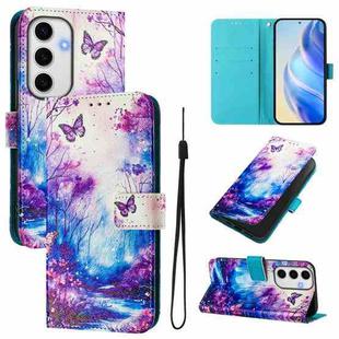 For Samsung Galaxy S24 FE 5G Art Colored Drawing Pattern Leather Phone Case(Dreamland)