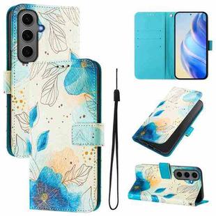 For Samsung Galaxy S24+ 5G Art Colored Drawing Pattern Leather Phone Case(Flowering flowers)