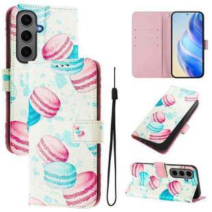 For Samsung Galaxy S24+ 5G Art Colored Drawing Pattern Leather Phone Case(Cake)