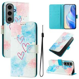 For Samsung Galaxy S24+ 5G Art Colored Drawing Pattern Leather Phone Case(LOVE ME)
