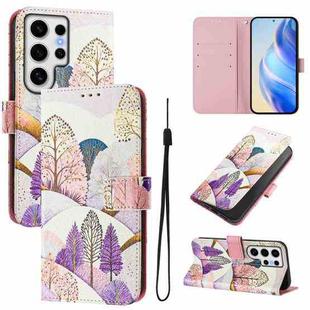 For Samsung Galaxy S24 Ultra 5G Art Colored Drawing Pattern Leather Phone Case(Landscape)