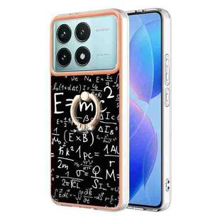 For Xiaomi Poco F6 Pro 5G Electroplating Dual-side IMD Phone Case with Ring Holder(Equation)