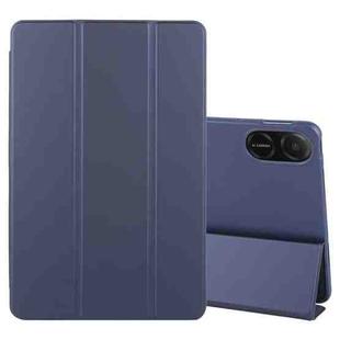 For Honor Pad X8a / X9 Tri-fold Silicone Leather Tablet Case(Dark Blue)