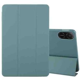 For Honor Pad X8a / X9 Tri-fold Silicone Leather Tablet Case(Dark Green)
