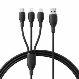 Baseus 0.8m Ultra-Fast 3 in 1 3.5A Fast Charging Cable(Black)