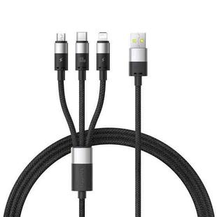 Baseus Star Speed 1.5m PD100W 3 in 1 Fast Charging Cable(Black)