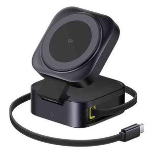 Baseus OS PicoGo Qi2 67W 2 in 1 Magnetic Wireless Charger with 1m Type-C to Type-C Elbow Data Cable(Black)