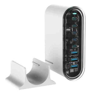 268W GaN 5 Type-C 3 USB Multi Ports Sharing Desktop Charger, Plug:UK Plug(White)