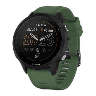 For Garmin Forerunner 955 Official Twill Silicone Watch Band(Army Green)