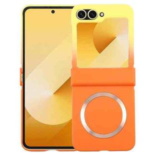 For Samsung Galaxy Z Flip5 Liquid PC Gradient MagSafe Phone Case(Yellow Orange)