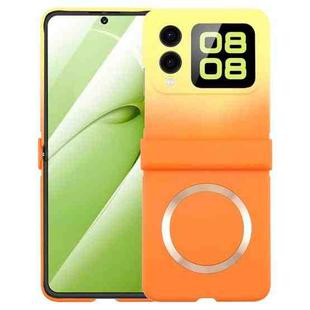 For Huawei nova Flip Liquid PC Gradient MagSafe Phone Case(Yellow Orange)