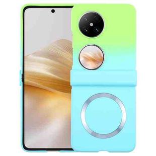 For Huawei Pocket 2 Liquid PC Gradient MagSafe Phone Case(Cyan Blue)