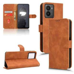 For HMD Fusion Skin Feel Magnetic Flip Leather Phone Case(Brown)