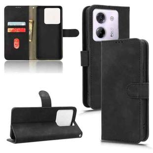 For Xiaomi Poco M7 Pro 5G Skin Feel Magnetic Flip Leather Phone Case(Black)