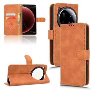 For Xiaomi 15 Ultra Skin Feel Magnetic Flip Leather Phone Case(Brown)