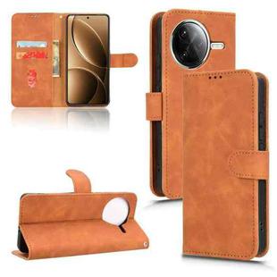 For Xiaomi Poco F7 Pro / F7 Ultra Skin Feel Magnetic Flip Leather Phone Case(Brown)