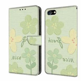 For iPhone 7 / 8 / SE 2022 Fresh Painted Leather Phone Case(Fresh Flowers)