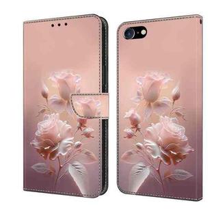 For iPhone 7 / 8 / SE 2022 Fresh Painted Leather Phone Case(Ceramic Flowers)