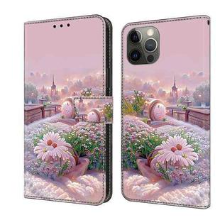 For iPhone 11 Pro Max Fresh Painted Leather Phone Case(Garden)
