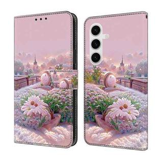 For Samsung Galaxy S24 FE 5G Fresh Painted Leather Phone Case(Garden)