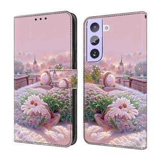 For Samsung Galaxy S21+ 5G Fresh Painted Leather Phone Case(Garden)