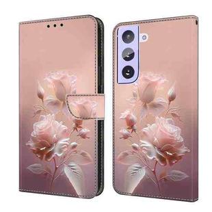 For Samsung Galaxy S21+ 5G Fresh Painted Leather Phone Case(Ceramic Flowers)