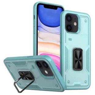 For iPhone 11 Ring Holder PC Hybrid TPU Phone Case(Blue)