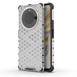 For Honor X60 Honeycomb Shockproof Phone Case(White)