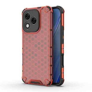 For Honor 400 Lite Honeycomb Shockproof Phone Case(Red)