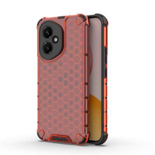 For Honor 400 Global 156.5mm Honeycomb Shockproof Phone Case(Red)