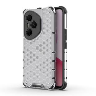 For Honor 400 Pro Global 160.8mm Honeycomb Shockproof Phone Case(White)