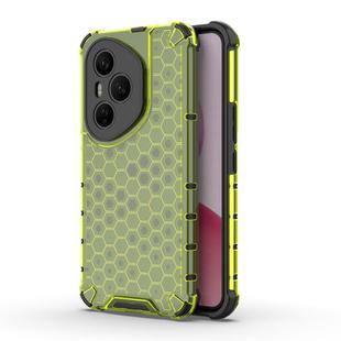 For Honor 400 Pro Global 160.8mm Honeycomb Shockproof Phone Case(Green)
