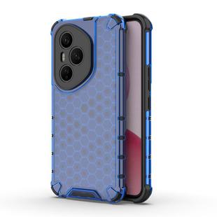 For Honor 400 Pro Global 160.8mm Honeycomb Shockproof Phone Case(Blue)