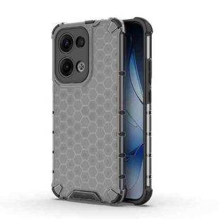 For OPPO Reno13 5G Global Honeycomb Shockproof Phone Case(Black)