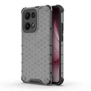 For OPPO Reno13 Pro 5G Global Honeycomb Shockproof Phone Case(Black)