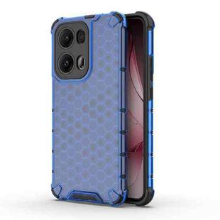 For OPPO Reno13 Pro 5G Global Honeycomb Shockproof Phone Case(Blue)